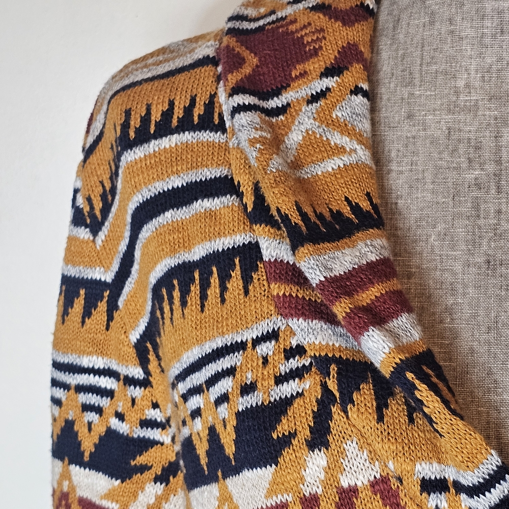 American Rag Cardigan Sweater - Men's Size L - Aztec Southwest Scandi Grandpa - Picture 4 of 13